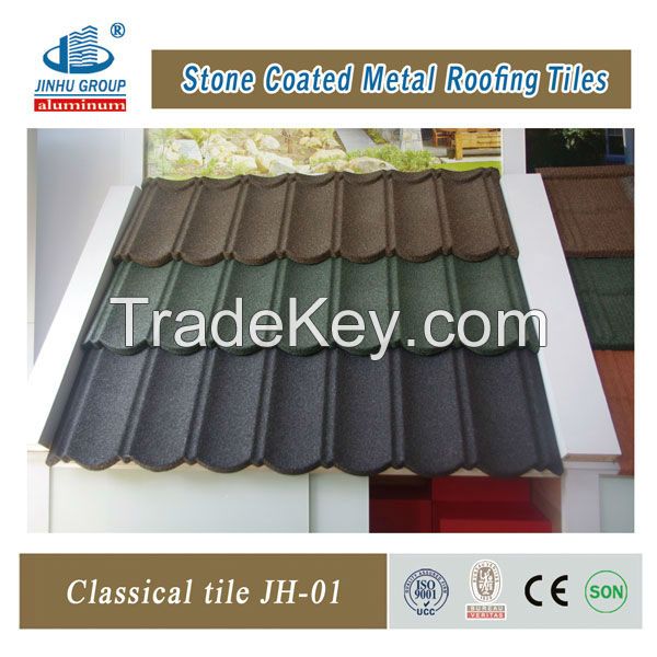 Colorful classic tile Stone coated roofing tile/stone coated steel roofing tile