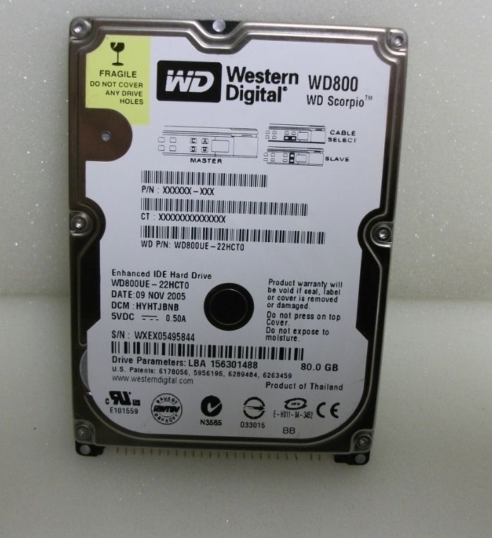 WD800UE 80gb IDE 2.5&amp;quot; hard drive