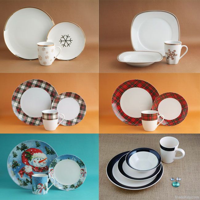 Round Porcelain Dinner Set