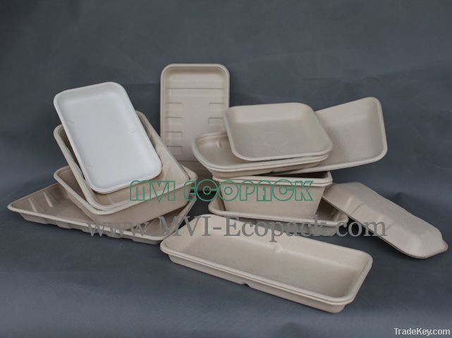 Disposable Bagasse Supermarket Tray