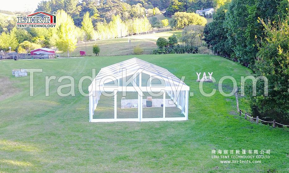 8m width transparent clear span tent for wedding, parties, ourdoor events