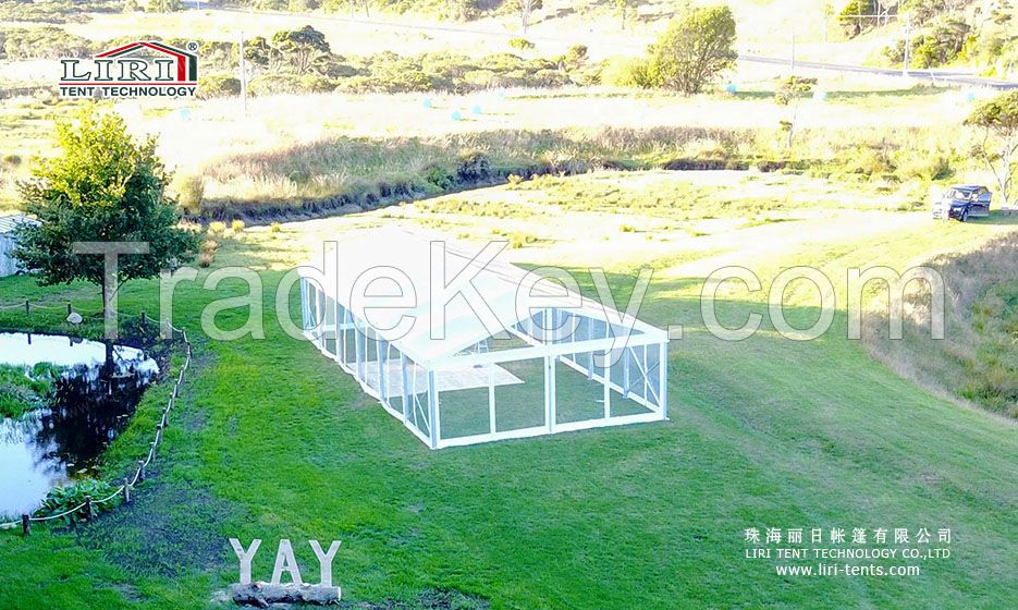 8m width transparent clear span tent for wedding, parties, ourdoor events