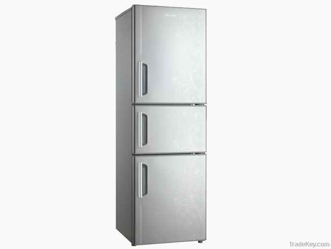 Triple glass door refrigerator with CE