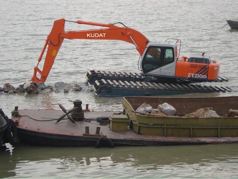 Amphibious excavator