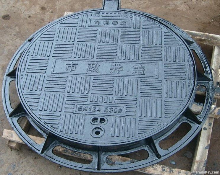 E600 Round ductile iron manhole cover