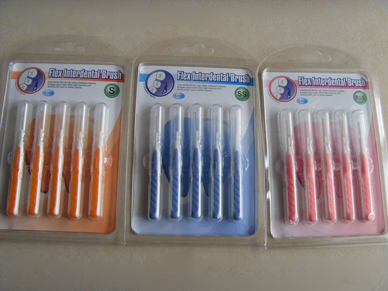 Flex interdental brushes with ce &amp; iso marked