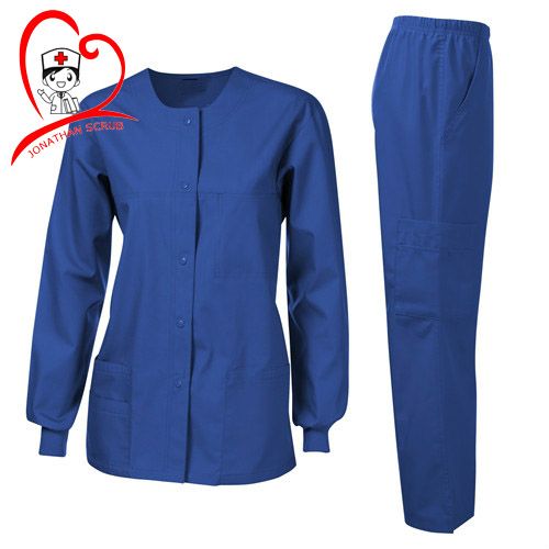 OEM medical scrub suit; fashion design hospital staff uniform