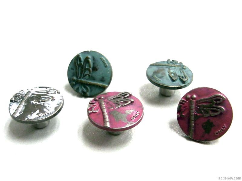 18mm Zinc Alloy Nylon insert Jeans Button