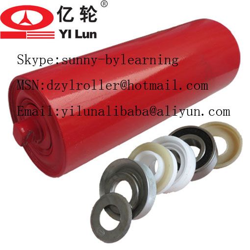 Rubber belt conveyor rollers