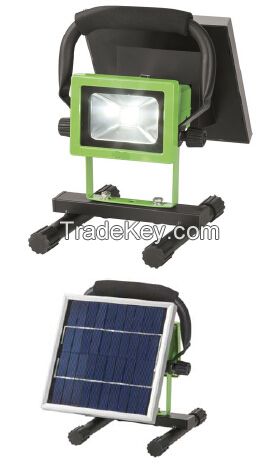 LED work light with solar back