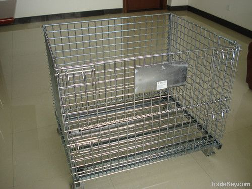 High Quality Galvanized Folding Wire Storage Cage