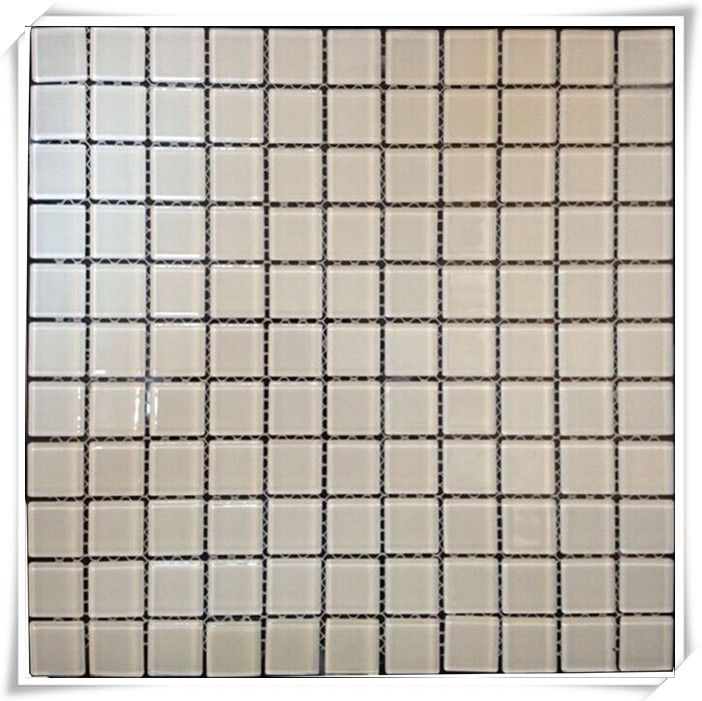 White Crystal glass mosaic tile