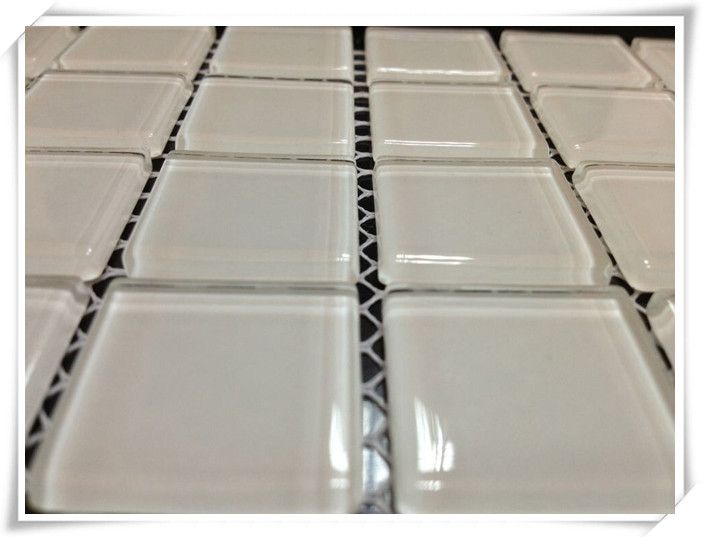 White Crystal glass mosaic tile