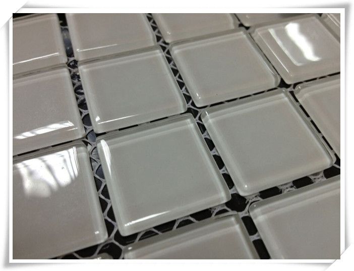 White Crystal glass mosaic tile