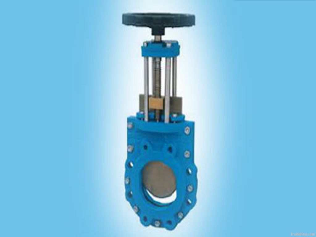 Knife type gate valve