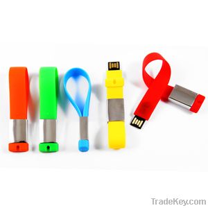 Talect-UB02-Bracelet customized color and logo PVC usb flash drive