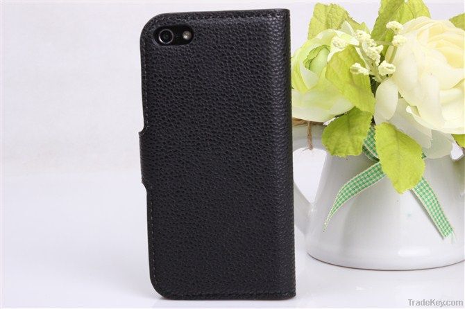 High Quality Fashionable Wallet Design Leather Case Cover for iphone 5