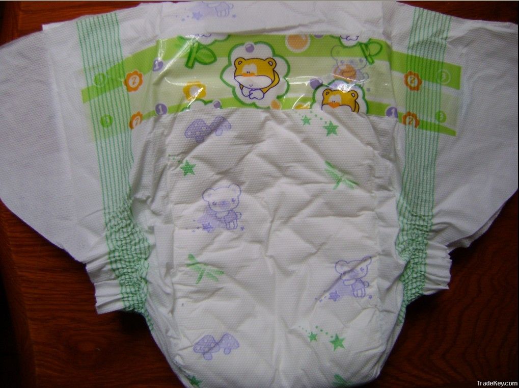 Baby diaper with leak guard BK-4