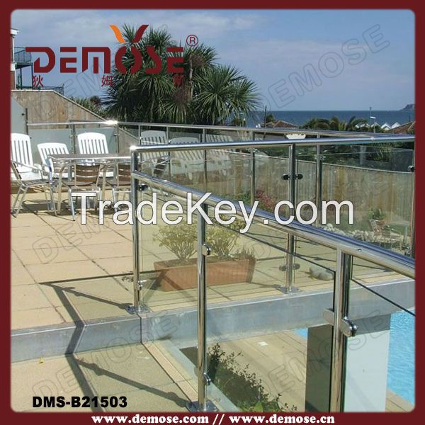 top loft tempered glass balcony railing design