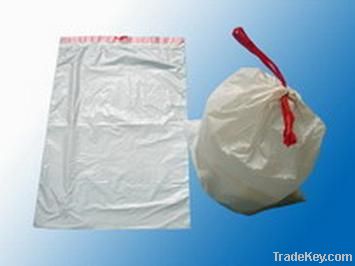 Drawstring Bag White HDPE/LLDPE Biodegradable