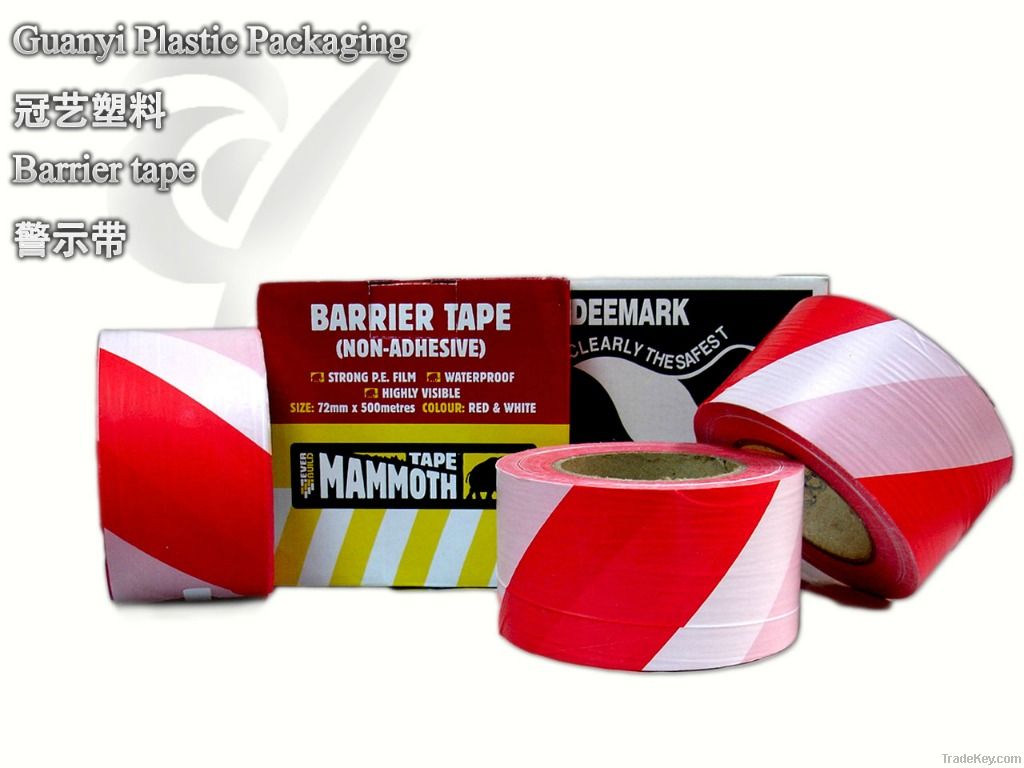 barrier tape caution tape red white stripe