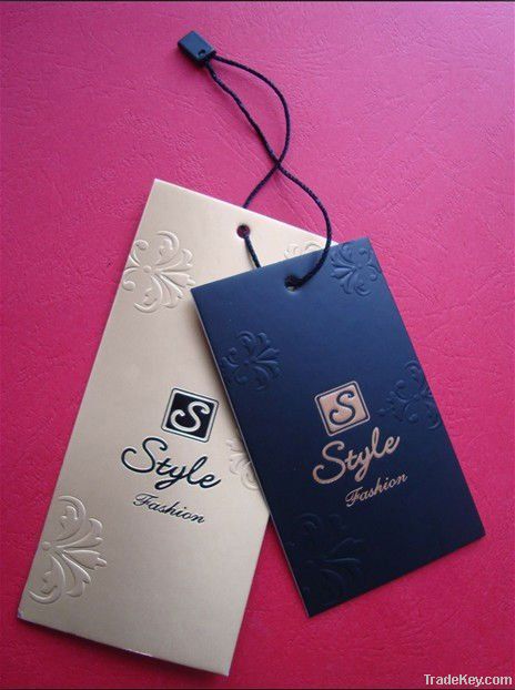 china fashion paper hang tag for garment with string