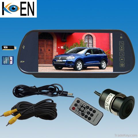 7 inch monitor clip-on car rear view mirror KC0207