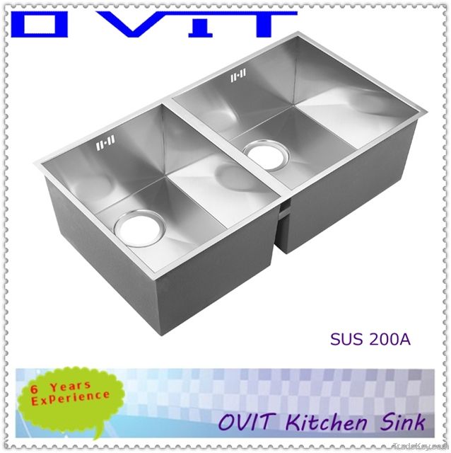 undermount porcelain kitchen sink handmade kitchen sink SUS 200A-2