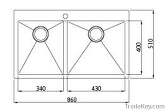 all-in-one stainless steel topmount sink RTS 200a-2