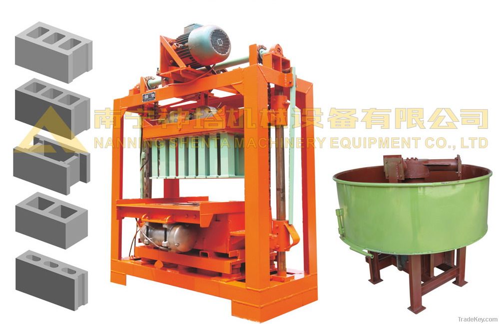 Manual concrete cement block making machine