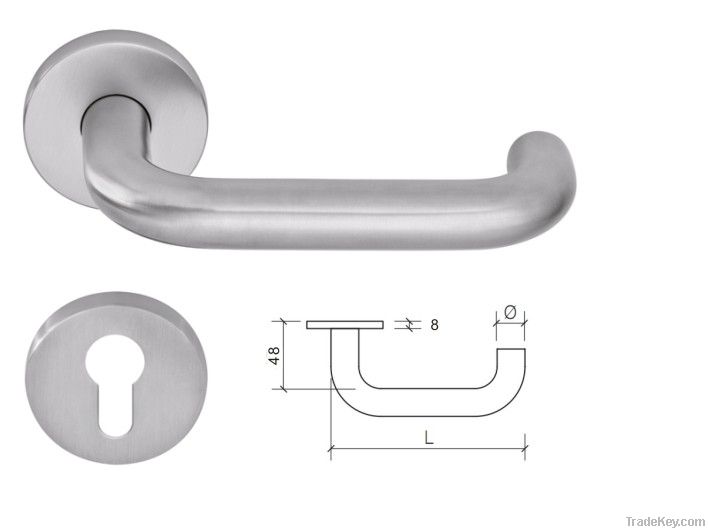 Fire Stainless Steel 304/316 industrial tube door lever handle