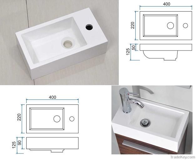 Resin small basin 400x220 400x250