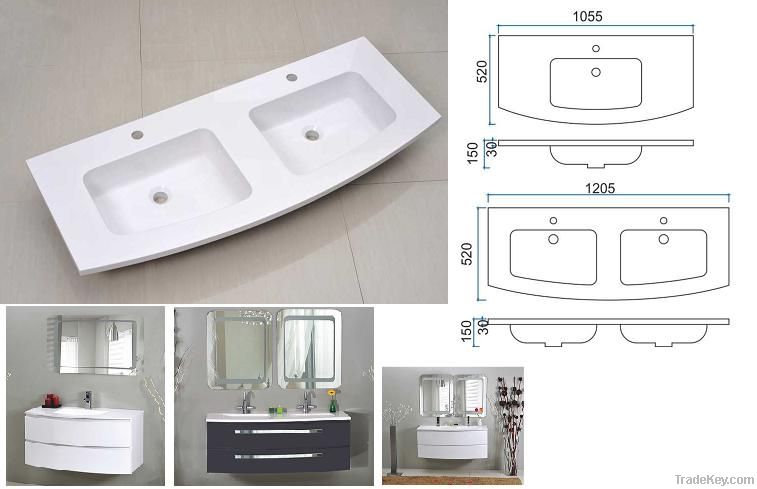 Double resin basin 1200x510