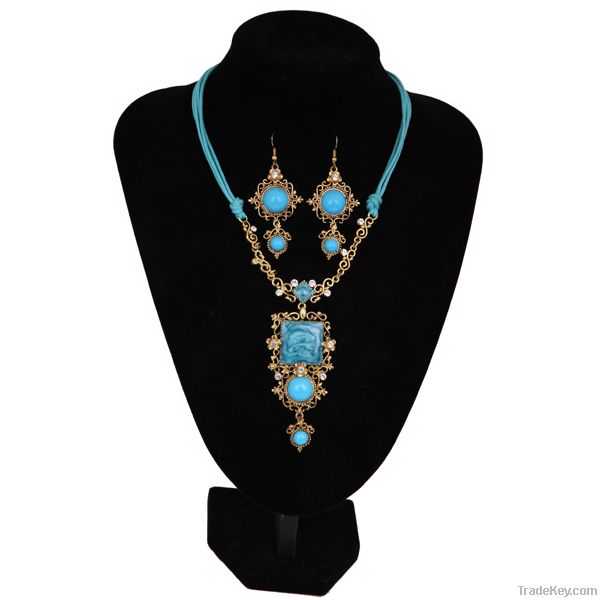 Fashion Jewelry Set Artificial India Necklace Sets Fancy Wedding Jewel