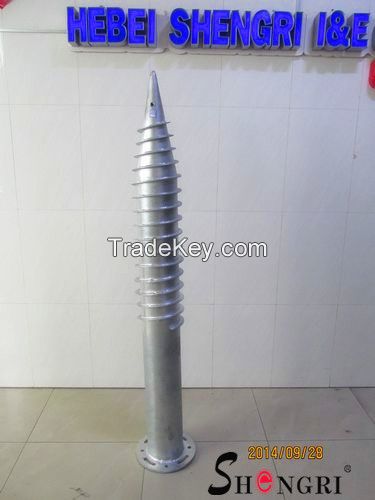 Galvanized Ground Screw Pile for solar power