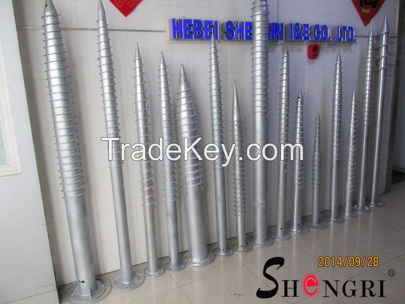 Galvanized Ground Screw Pile for solar power