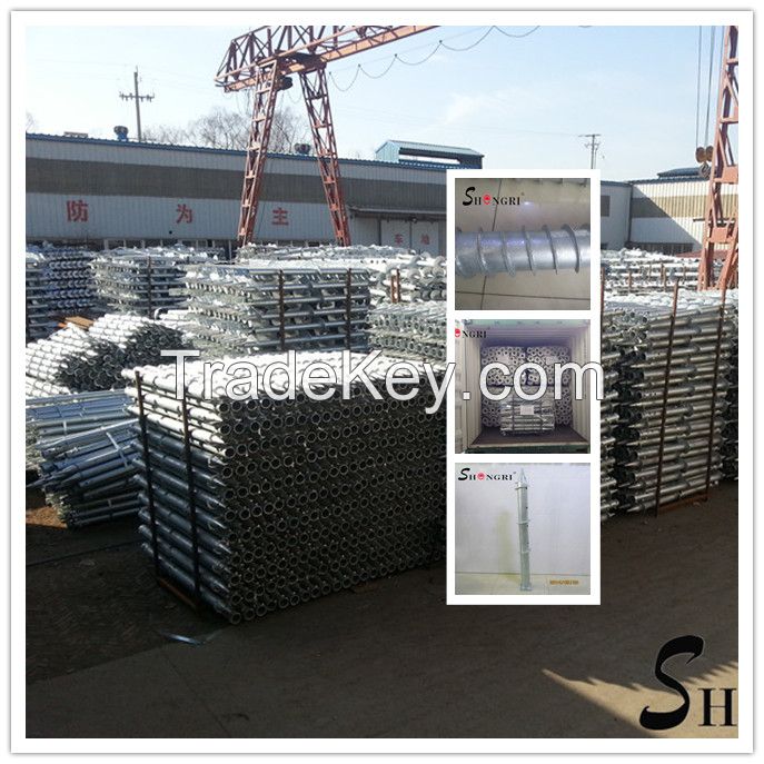 Galvanized Ground Screw Pile for solar power