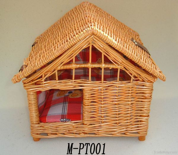 Wicker pet house