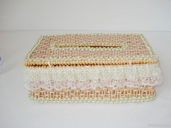 Small rectangle wicker naplin box