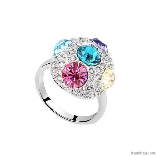 Colorful mushroom shaped ring