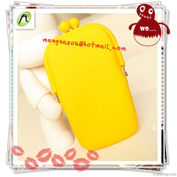 Fancy cute silicone key purse, silicone key pouch