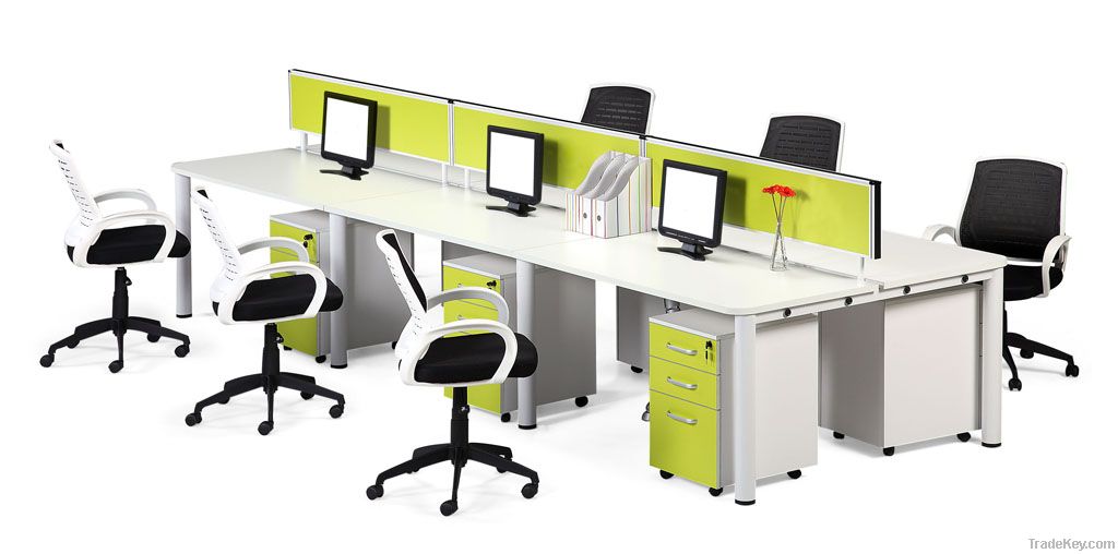 6-Seat Office Desk with Partition (LO-01)