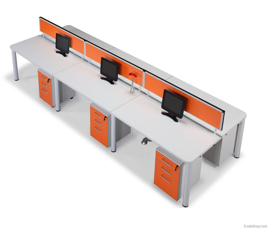 6-Seat Office Desk with Partition (LO-01)