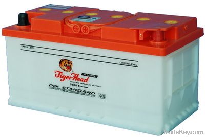 DIN series of dry charge automotive batteries tigerhead 555 brand