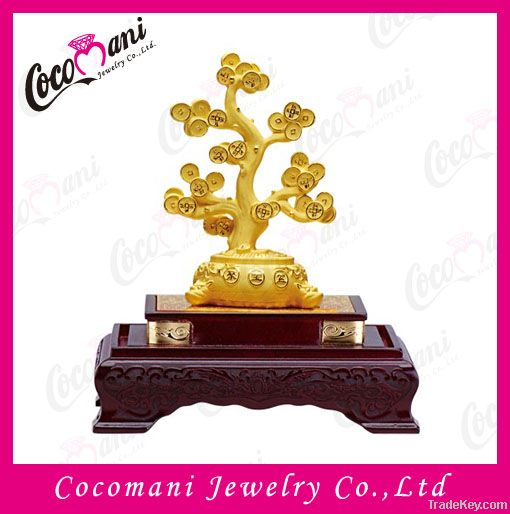 high-end business gift/wealth gift/gold money tree sculpture