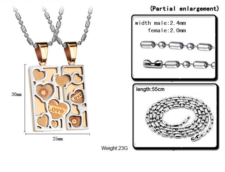 stainless steel valentine's jewelry