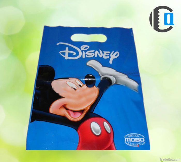 Plastic bag with handle rope