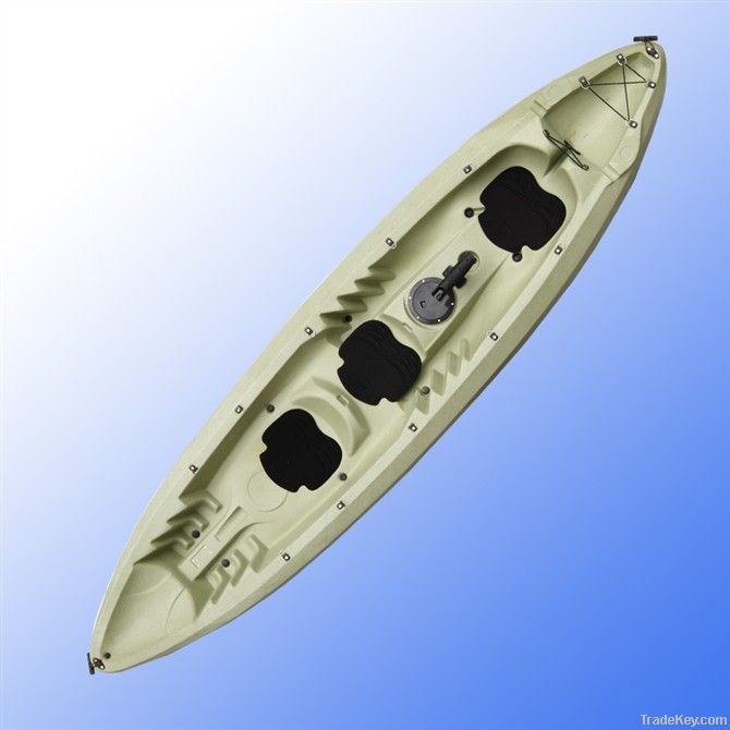 Professional family kayak three-person kayak fishing kayak