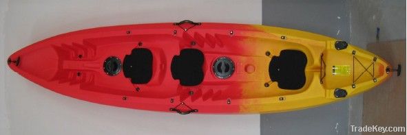 Professional family kayak three-person kayak fishing kayak