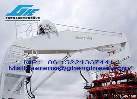 3T 15M Hydraulic Knuckle Boom Marine Crane